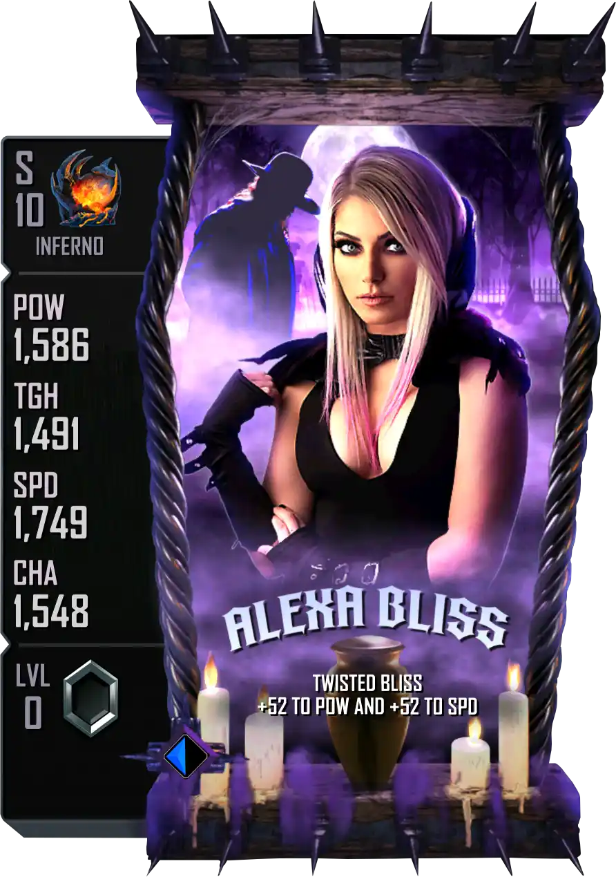 Inferno, Alexa Bliss, The Ministry Of Darkness Special Edition Card from WWE Supercard