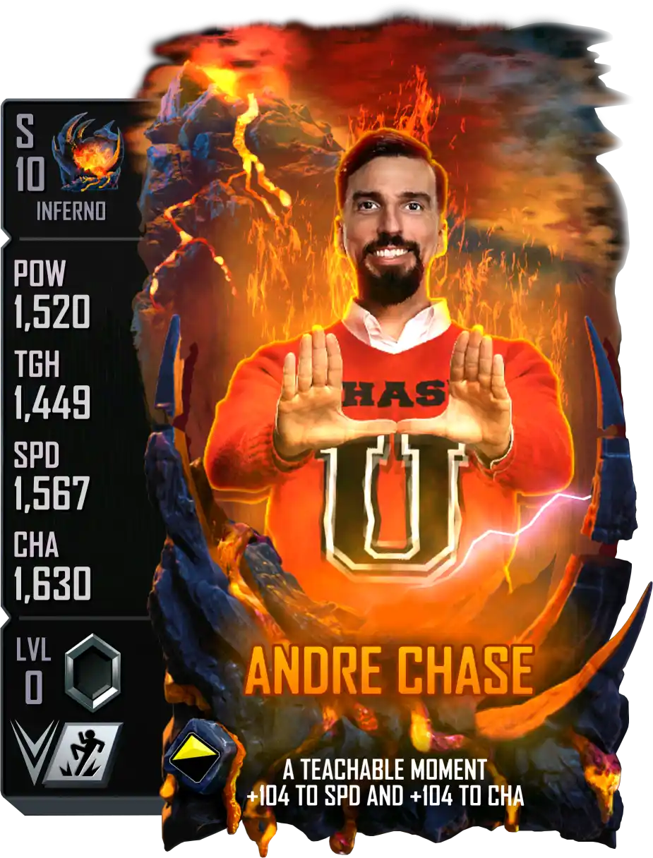 Inferno, Andre Chase, Fusion Special Edition Card from WWE Supercard