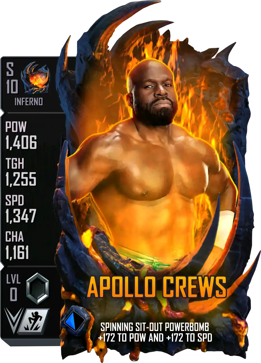 Inferno, Apollo Crews, Standard Card from WWE Supercard