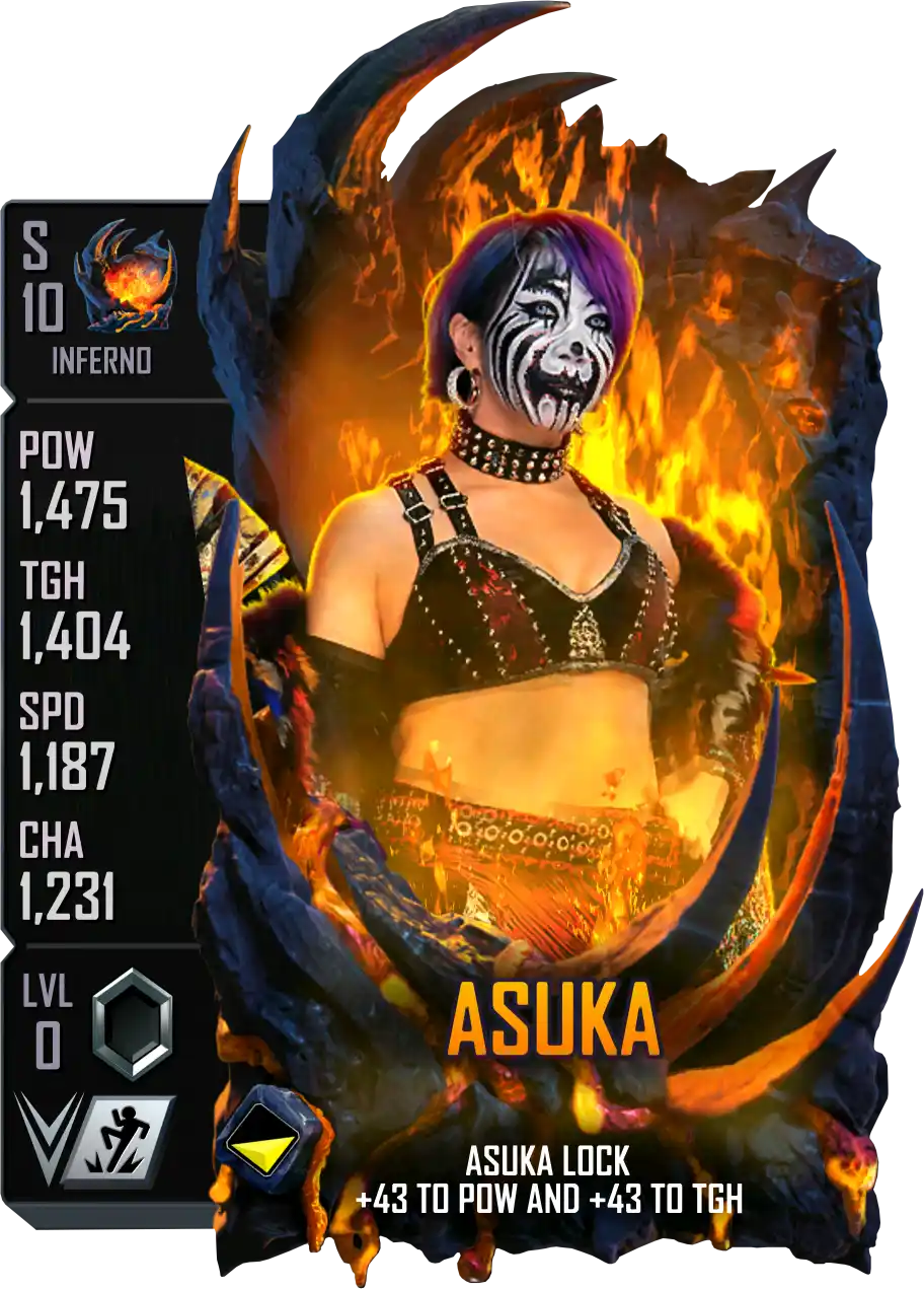 Inferno, Asuka, Standard Card from WWE Supercard