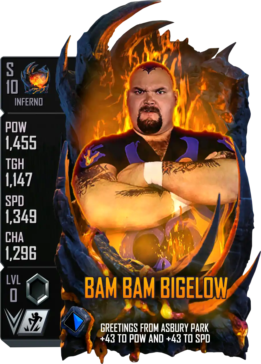 Inferno, Bam Bam Bigelow, Standard Card from WWE Supercard