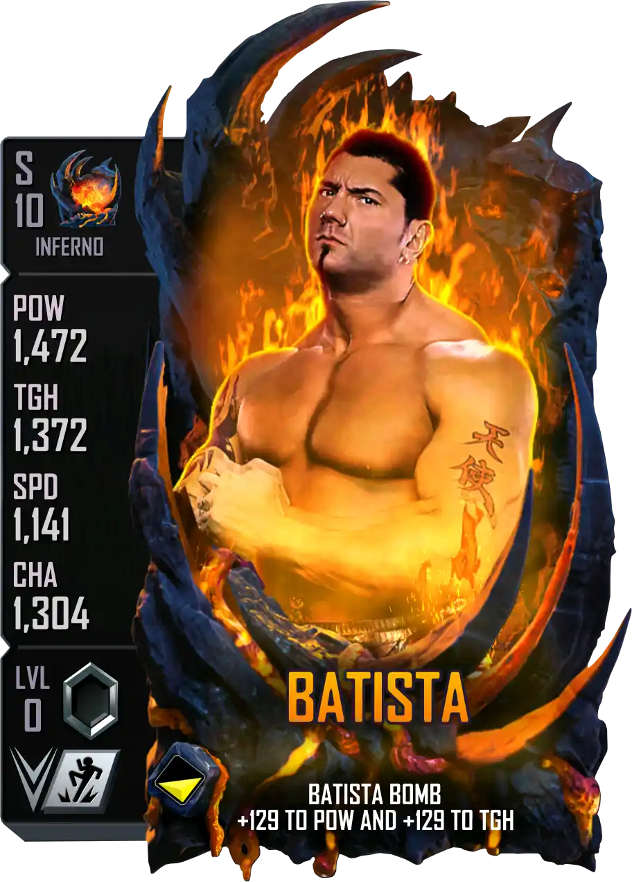 Inferno, Batista, Standard Card from WWE Supercard