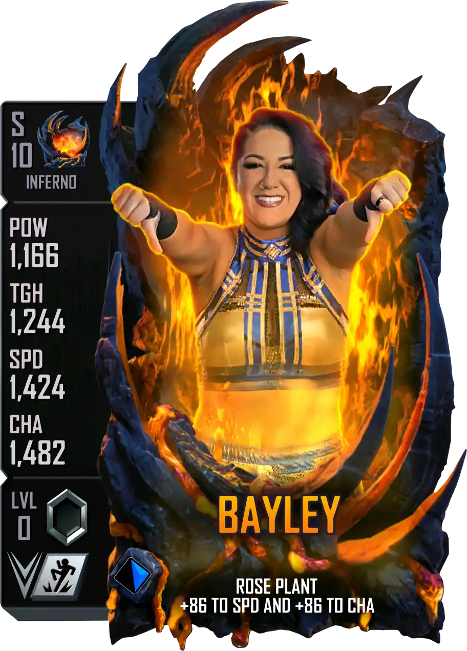 Inferno, Bayley, Standard Card from WWE Supercard