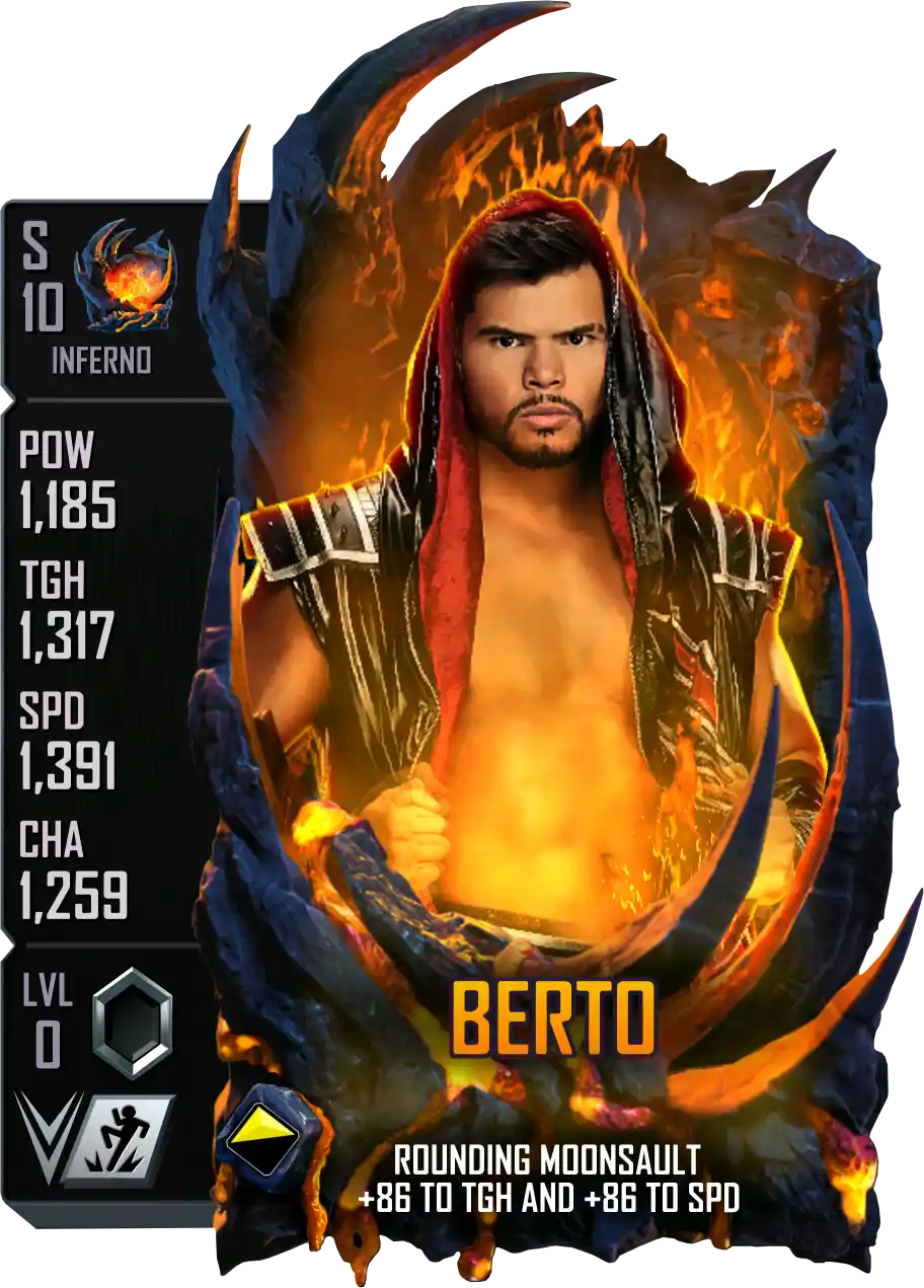 Inferno, Berto, Standard Card from WWE Supercard