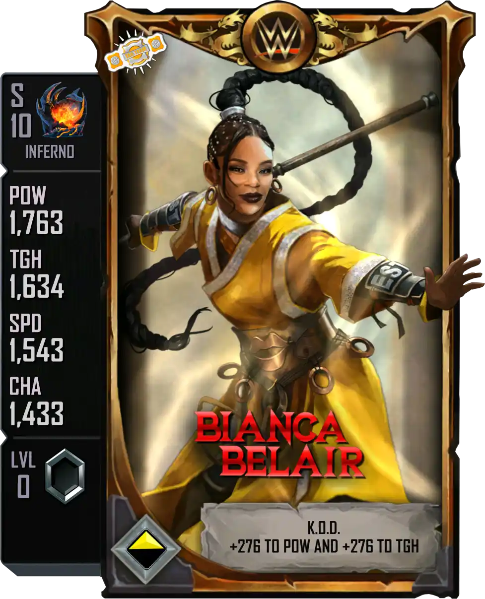 Inferno, Bianca Belair, Dungeons and Dropkicks SE Special Edition Card from WWE Supercard