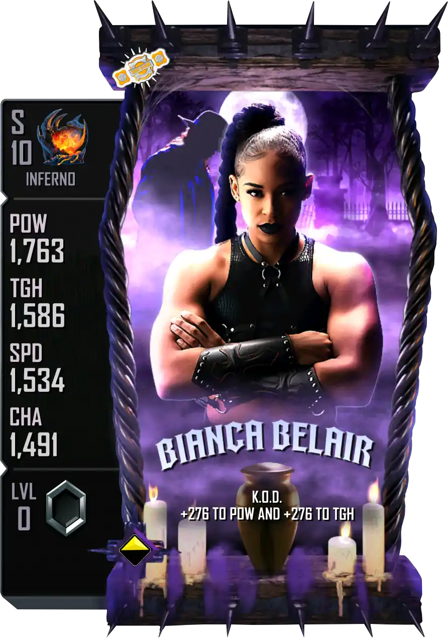 Inferno, Bianca Belair, The Ministry Of Darkness Special Edition Card from WWE Supercard