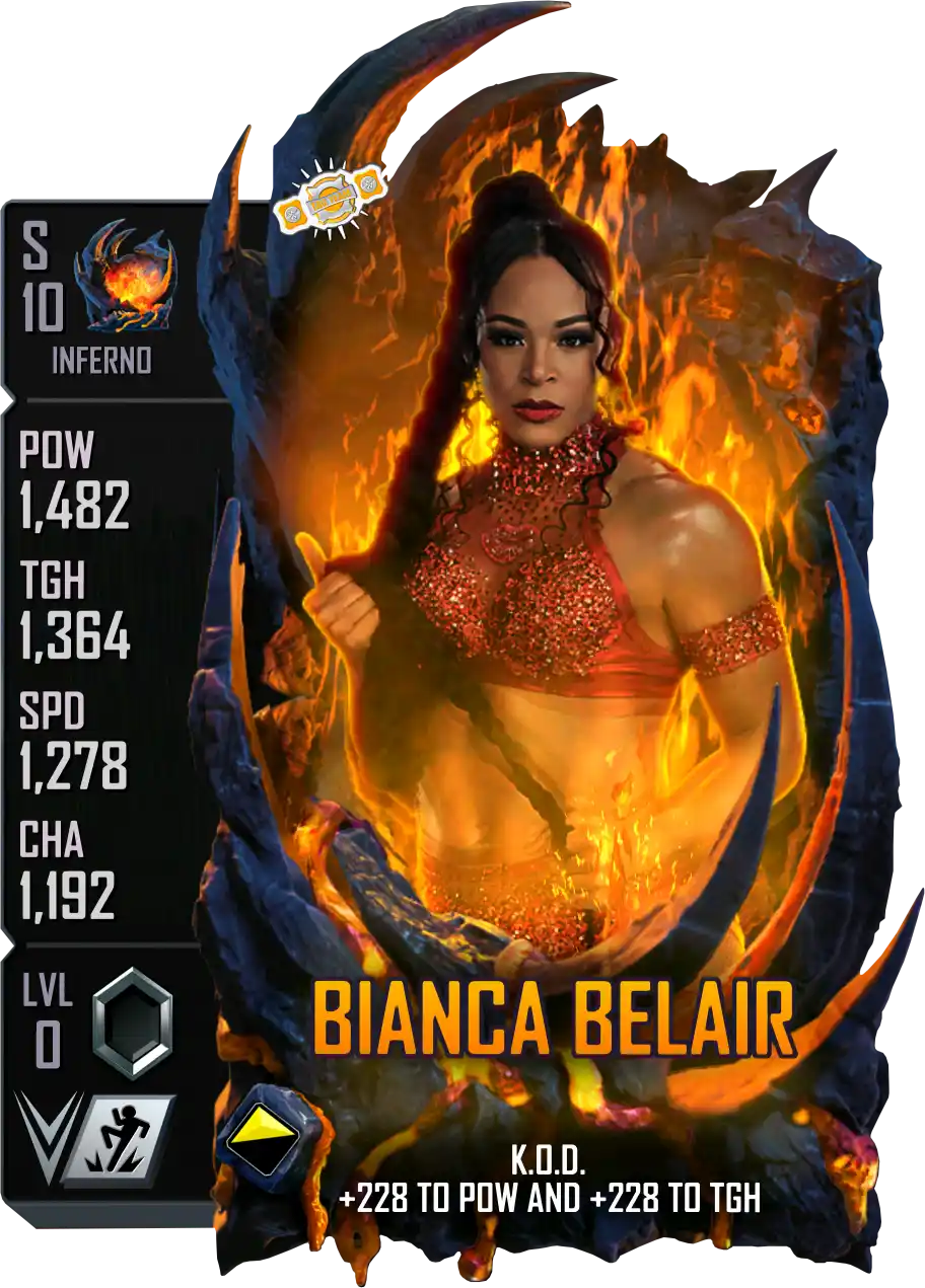 Inferno, Bianca Belair, Standard Card from WWE Supercard