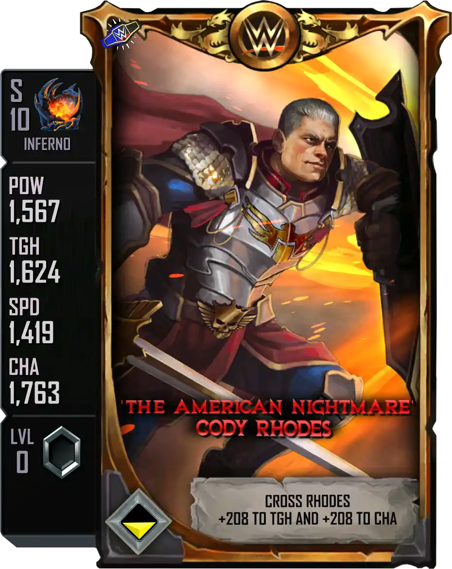 Inferno, Cody Rhodes, Dungeons and Dropkicks SE Special Edition Card from WWE Supercard