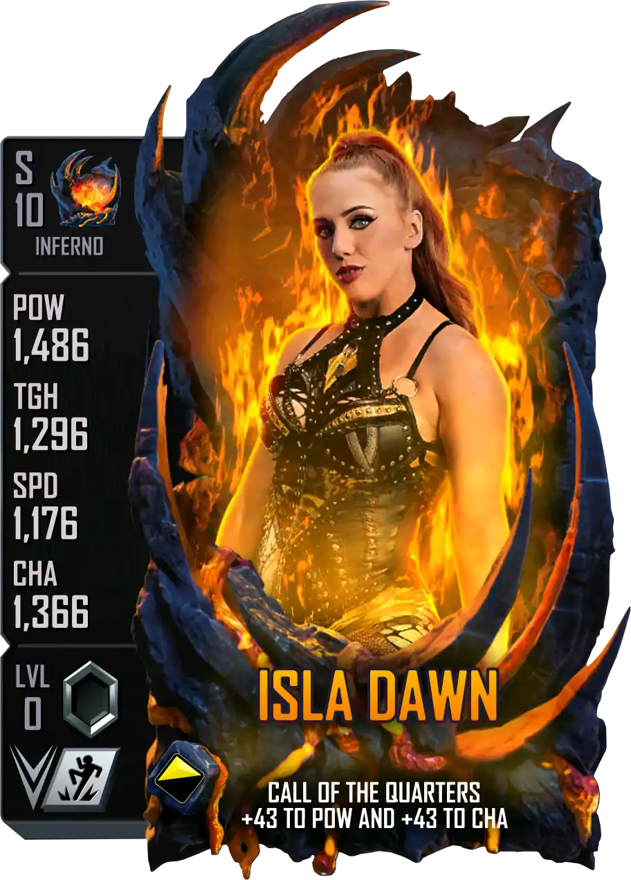 Inferno, Isla Dawn, Standard Card from WWE Supercard