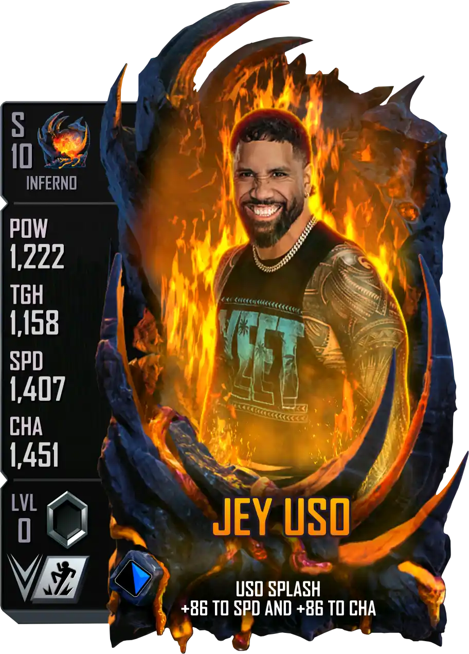 Inferno, Jey Uso, Standard Card from WWE Supercard