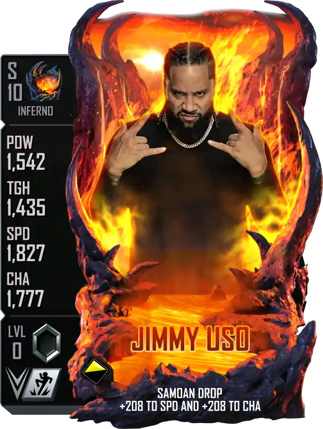 Inferno, Jimmy Uso, Heroic Event Card from WWE Supercard