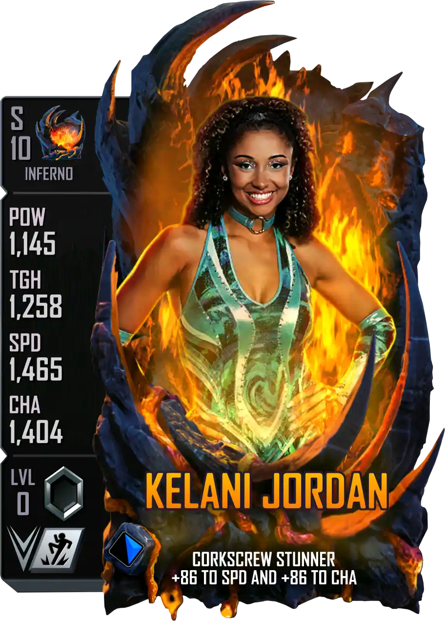 Inferno, Kelani Jordan , Standard Card from WWE Supercard