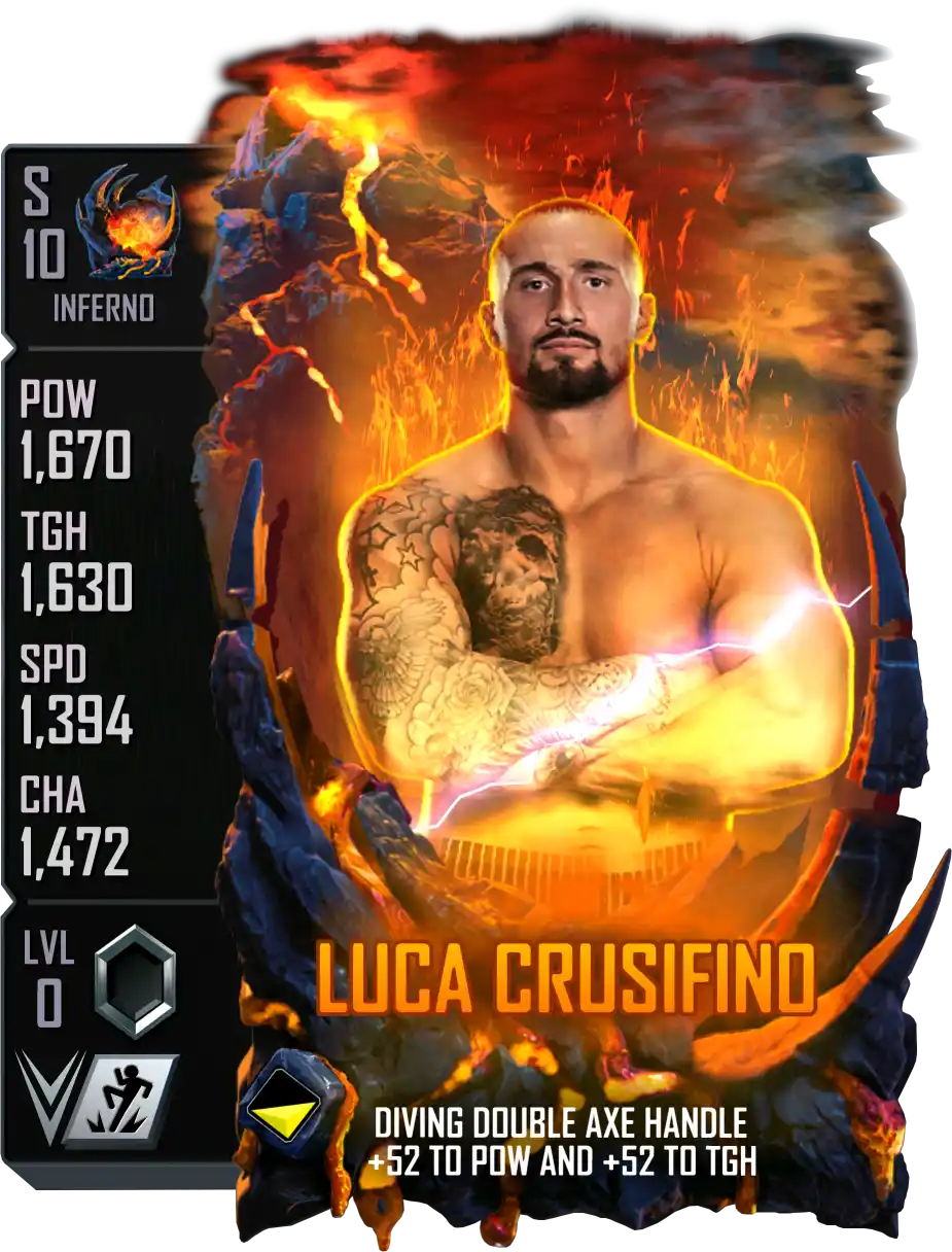 Inferno, Luca Crusifino, Fusion Special Edition Card from WWE Supercard