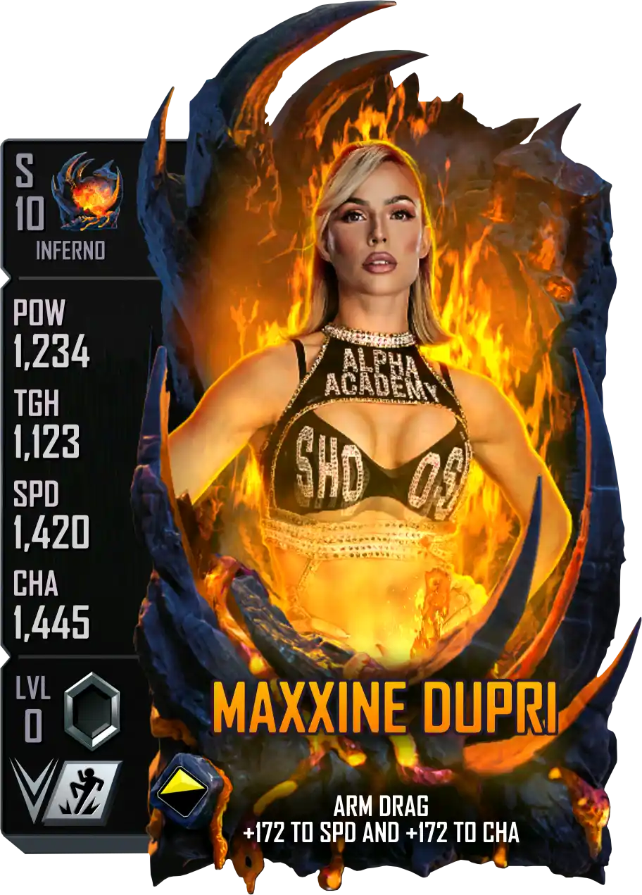 Inferno, Maxxine Dupri , Standard Card from WWE Supercard