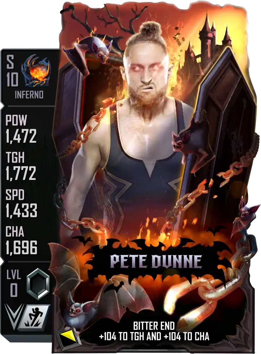 Inferno, Pete Dunne, Halloween Seasonal SE Special Edition Card from WWE Supercard