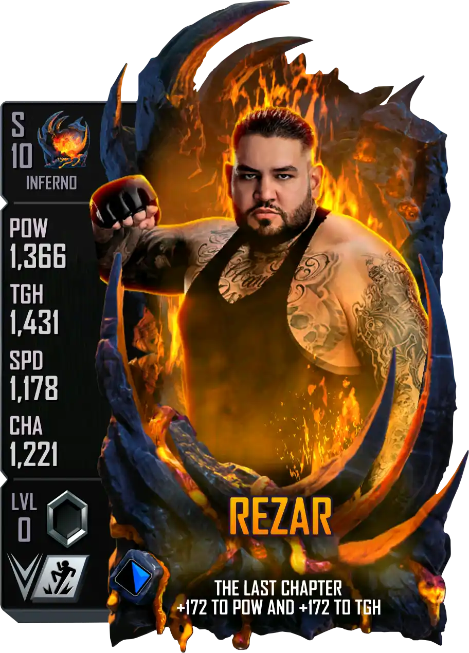 Inferno, Rezar, Standard Card from WWE Supercard
