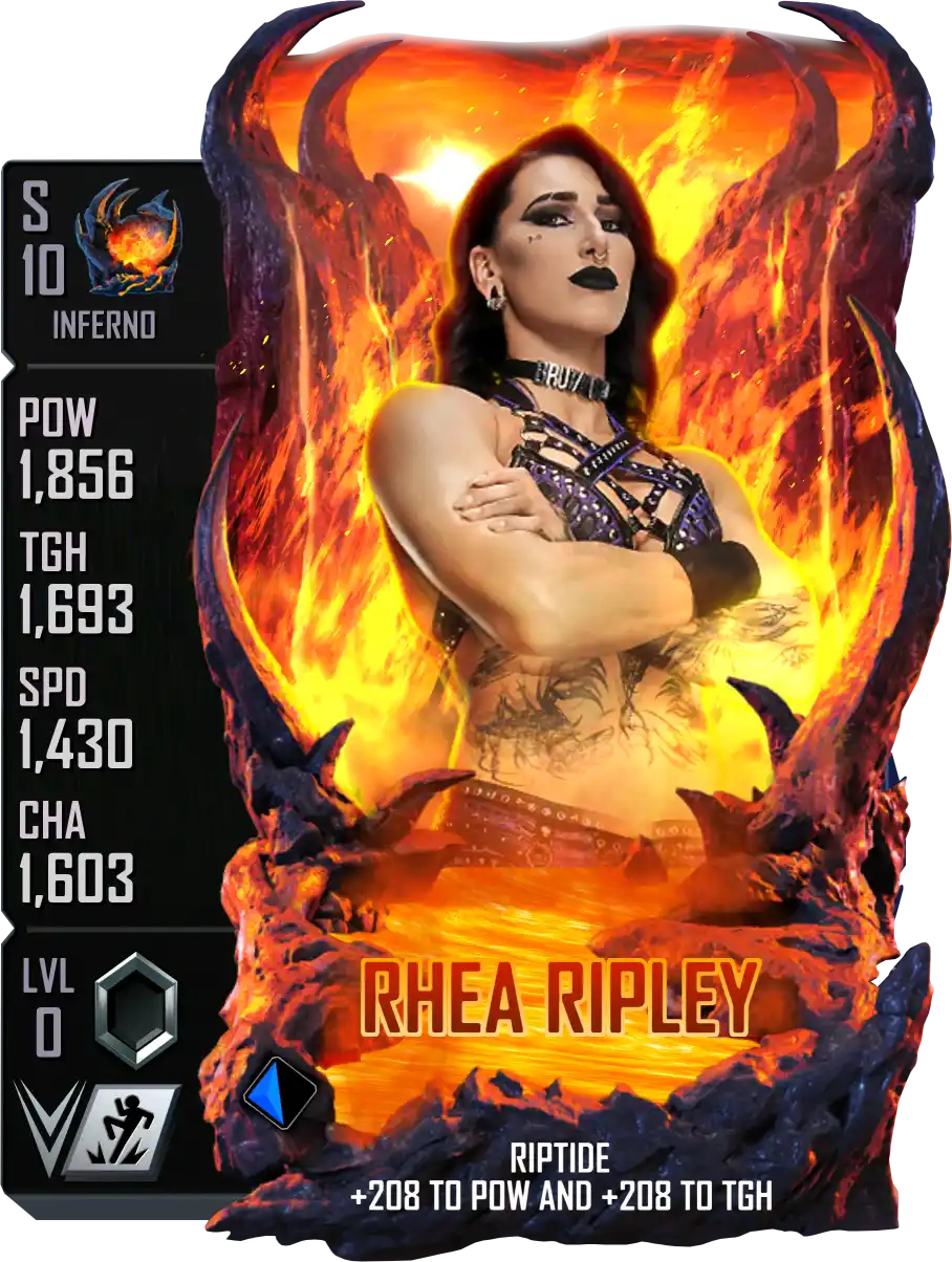 Inferno, Rhea Ripley, Heroic Event Card from WWE Supercard