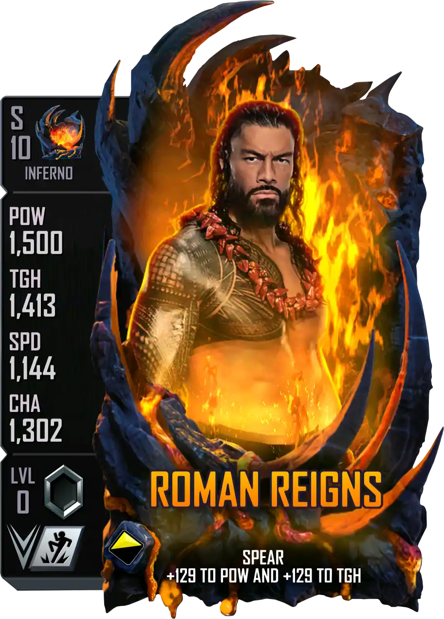 Inferno, Roman Reigns, Standard Card from WWE Supercard