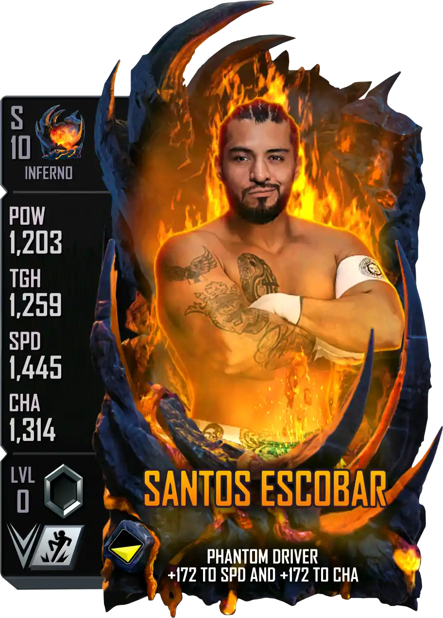 Inferno, Santos Escobar, Standard Card from WWE Supercard