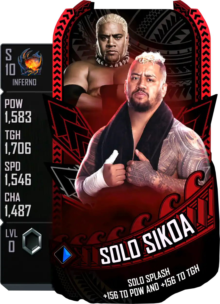 Inferno, Solo Sikoa, Bloodline and Dropkicks SE Special Edition Card from WWE Supercard