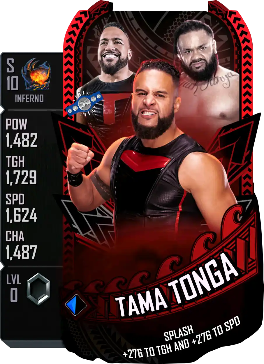 Inferno, Tama Tonga, Bloodline and Dropkicks SE Special Edition Card from WWE Supercard