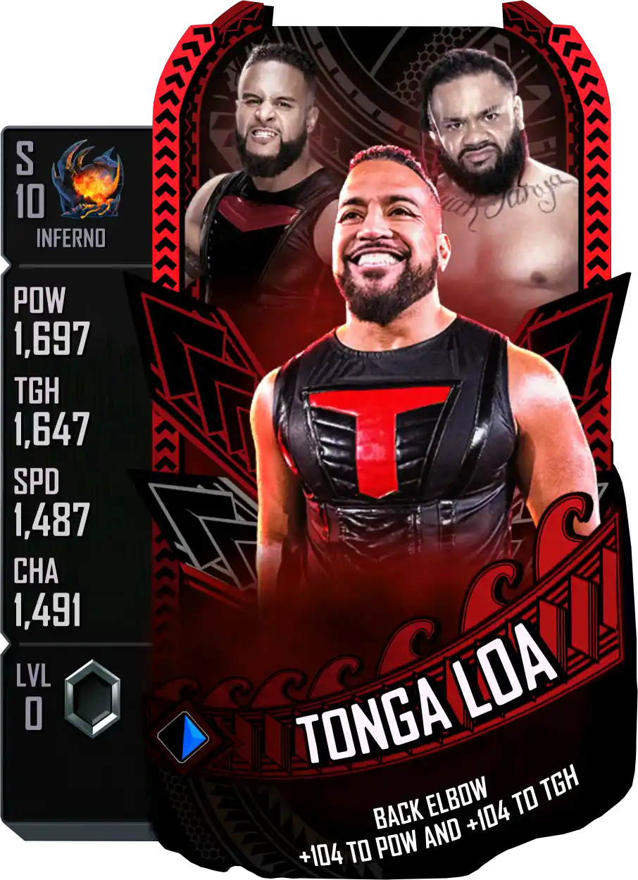 Inferno, Tonga Loa, Bloodline and Dropkicks SE Special Edition Card from WWE Supercard