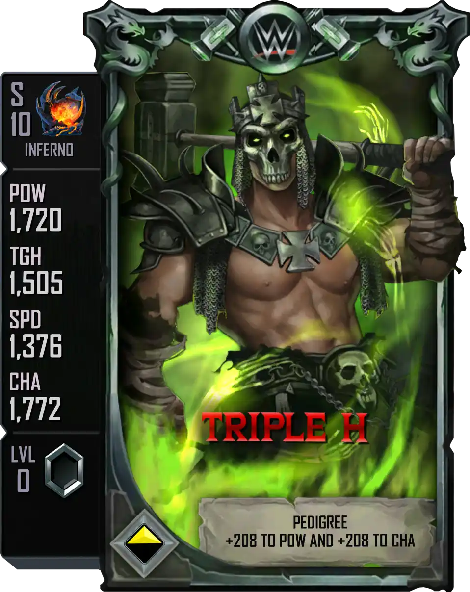 Inferno, Triple H, Dungeons and Dropkicks SE Special Edition Card from WWE Supercard