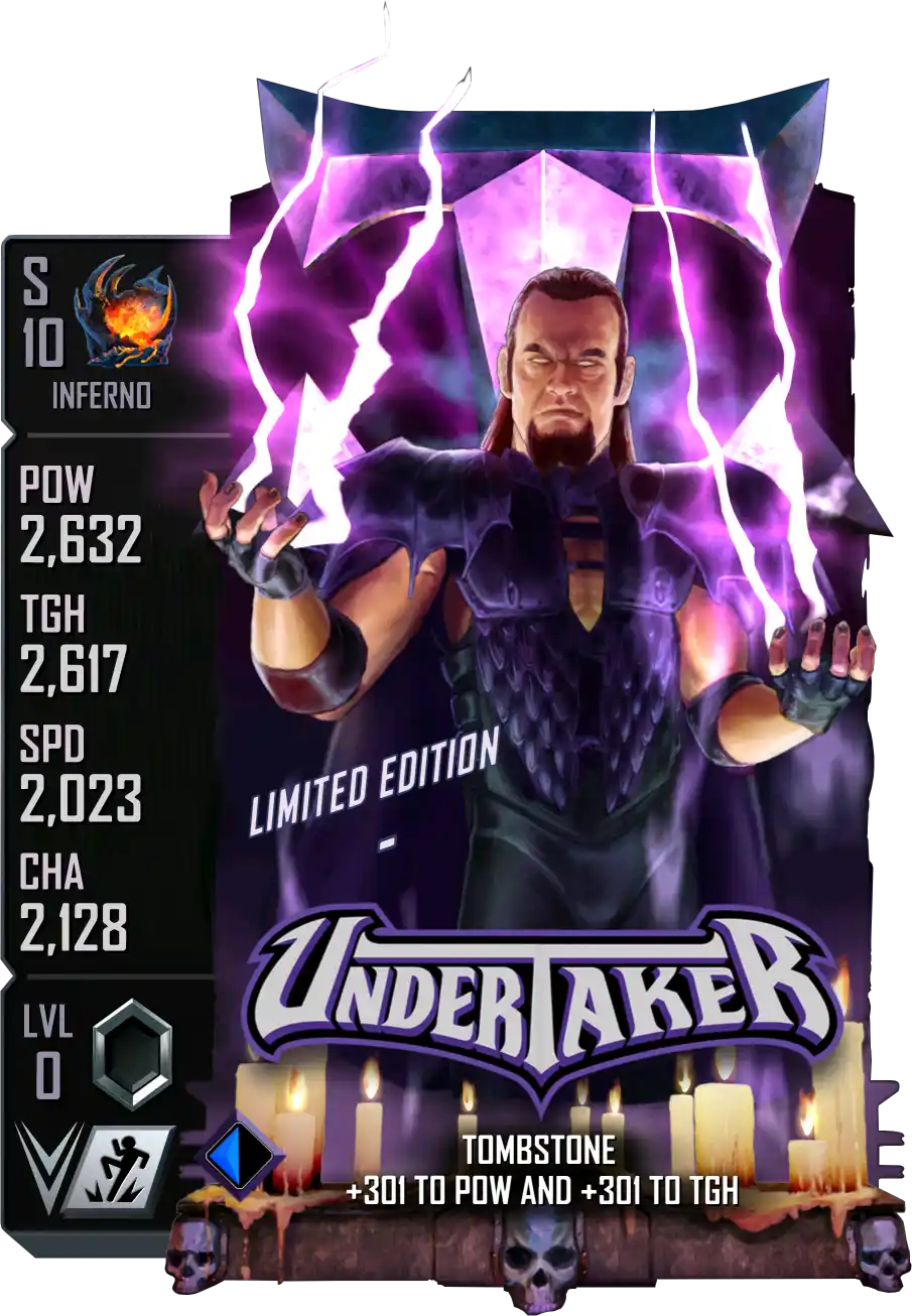 Inferno, Undertaker, Limited Edition Card from WWE Supercard