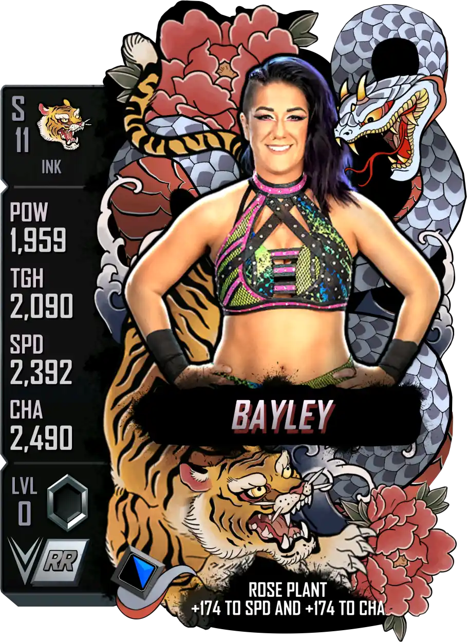 Ink, Bayley, Standard Card from WWE Supercard