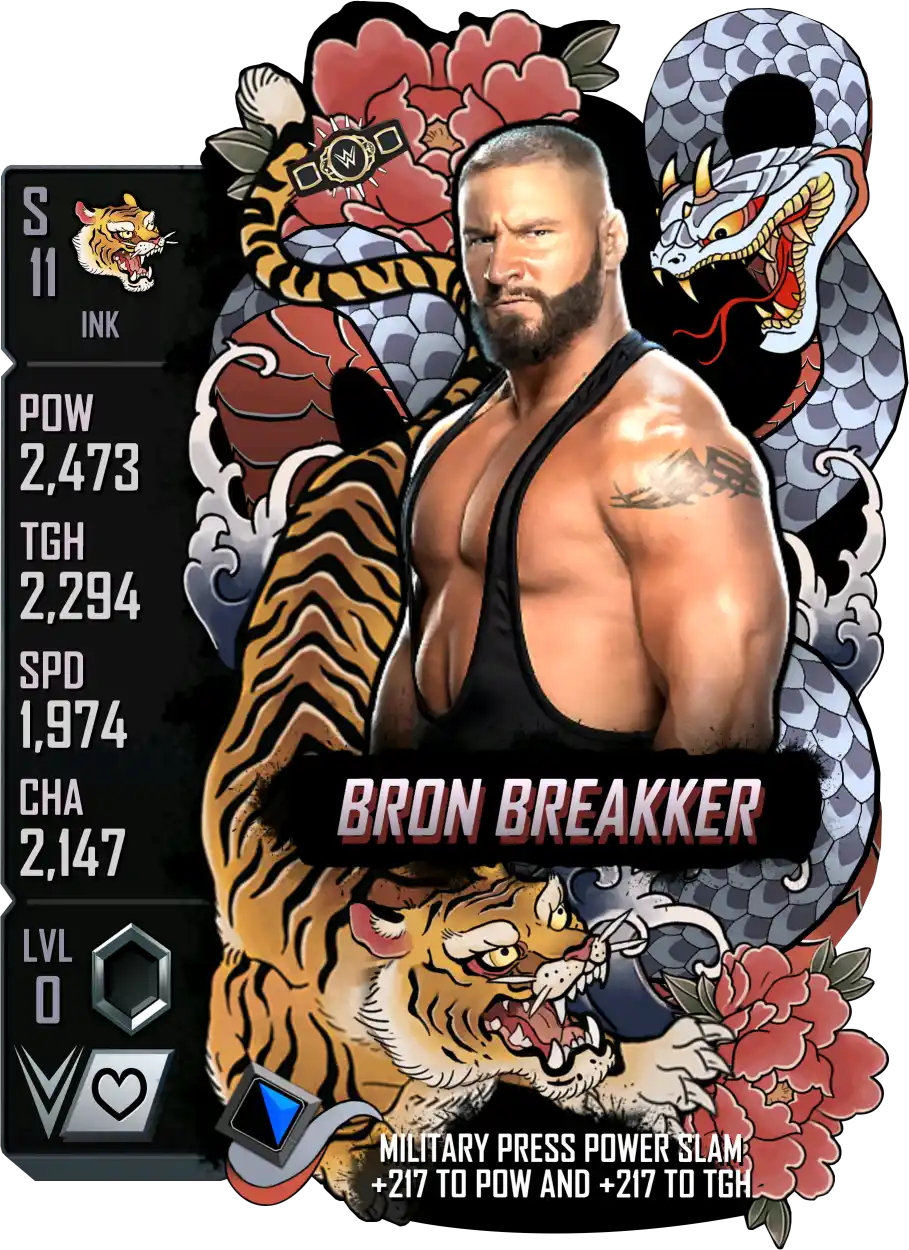 Ink, Bron Breakker, Standard Card from WWE Supercard