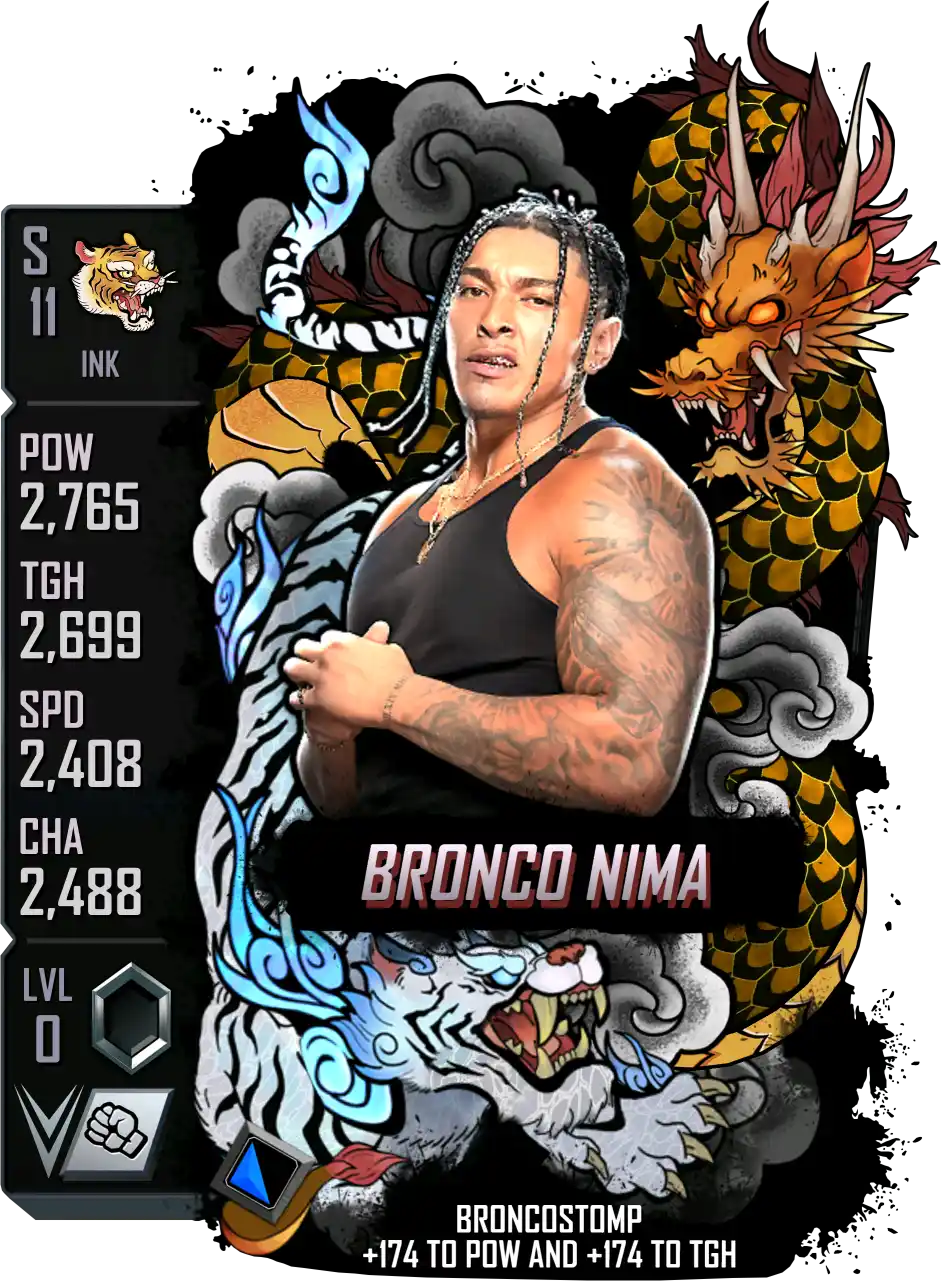 Ink, Bronco Nima, Fusion Card from WWE Supercard