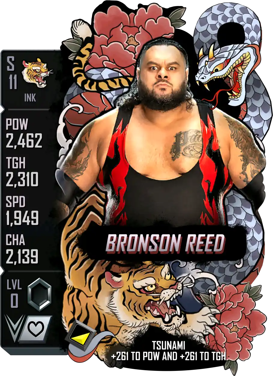 Ink, Bronson Reed, Standard Card from WWE Supercard
