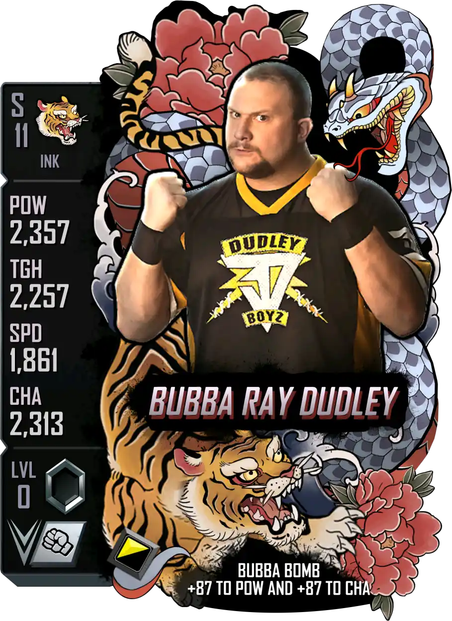 Ink, Bubba Ray Dudley, Standard Card from WWE Supercard
