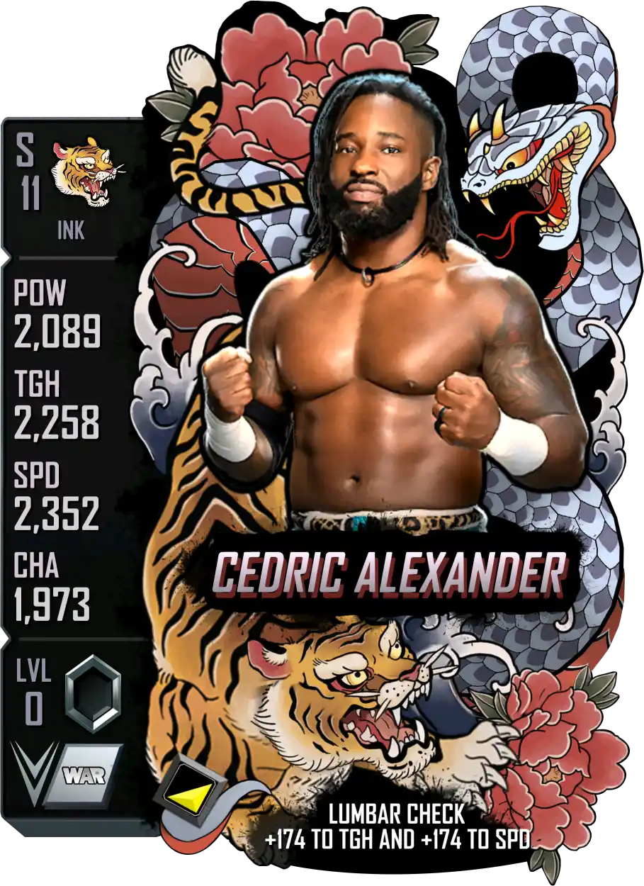Ink, Cedric Alexander, Standard Card from WWE Supercard