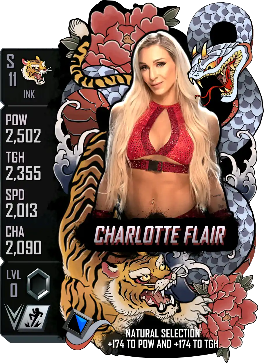 Ink, Charlotte Flair, Standard Card from WWE Supercard