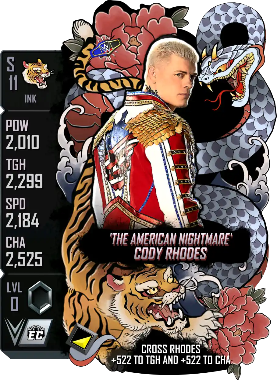 Ink, Cody Rhodes, Standard Card from WWE Supercard