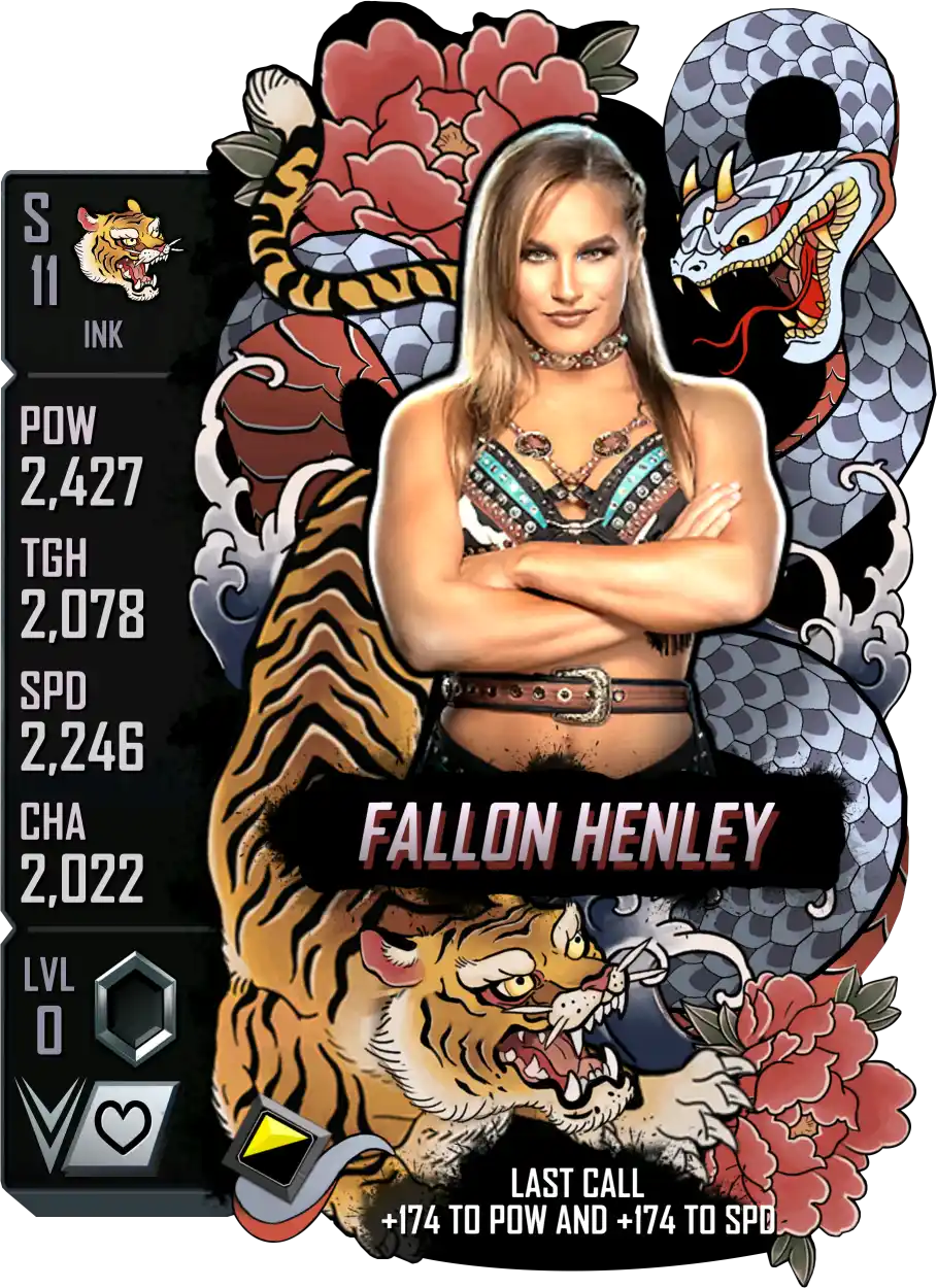 Ink, Fallon Henley, Standard Card from WWE Supercard