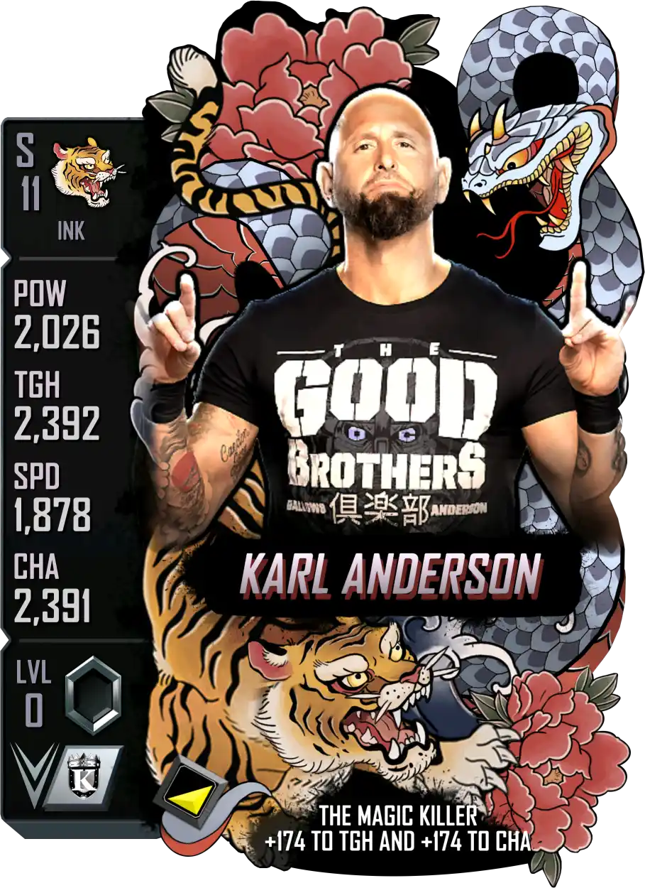 Ink, Karl Anderson, Standard Card from WWE Supercard