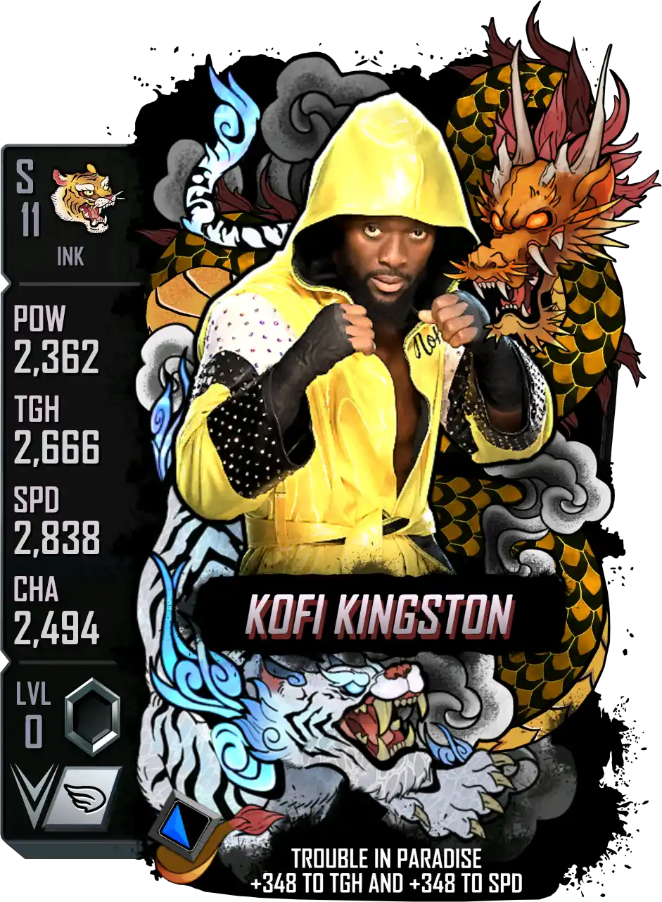 Ink, Kofi Kingston, Fusion Card from WWE Supercard