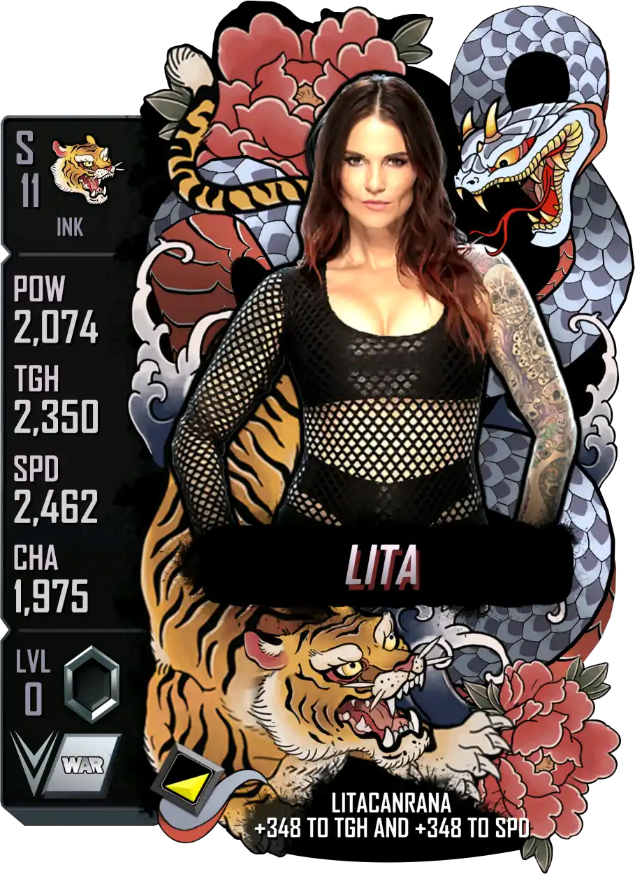 Ink, Lita, Standard Card from WWE Supercard