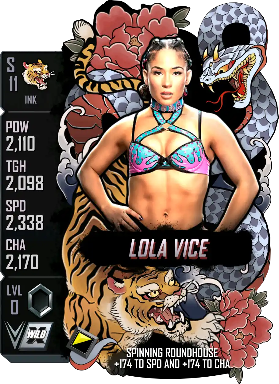 Ink, Lola Vice, Standard Card from WWE Supercard