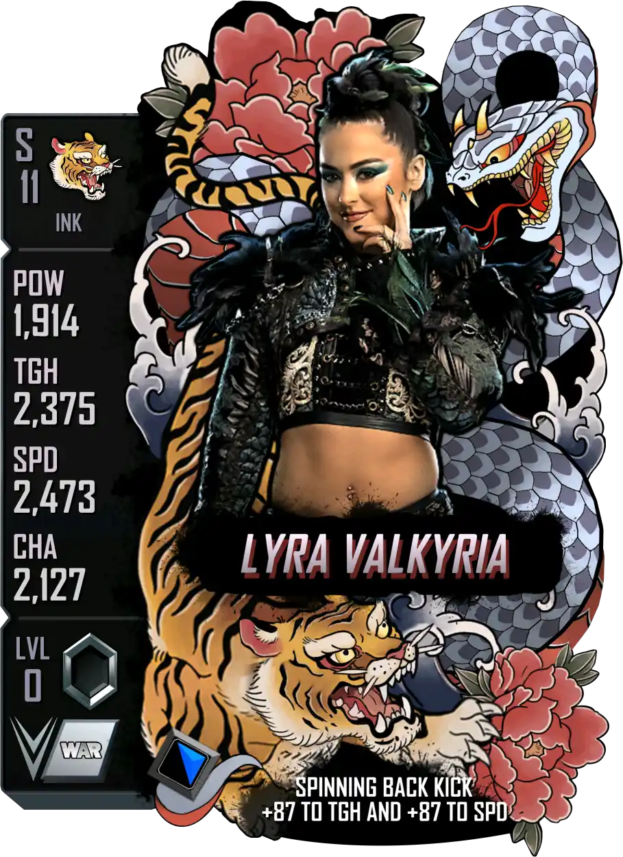 Ink, Lyra Valkyria, Standard Card from WWE Supercard