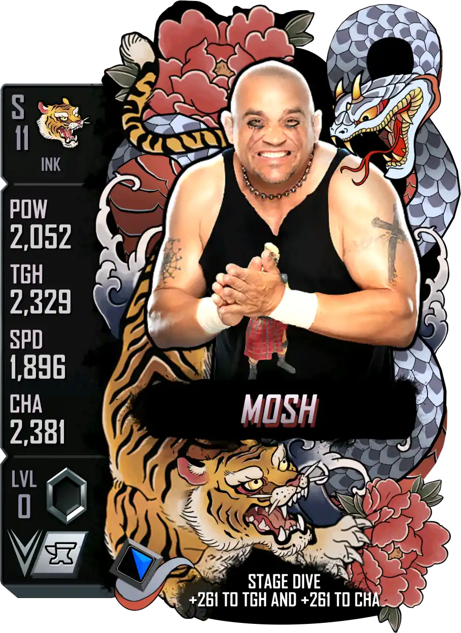 Ink, Mosh, Standard Card from WWE Supercard