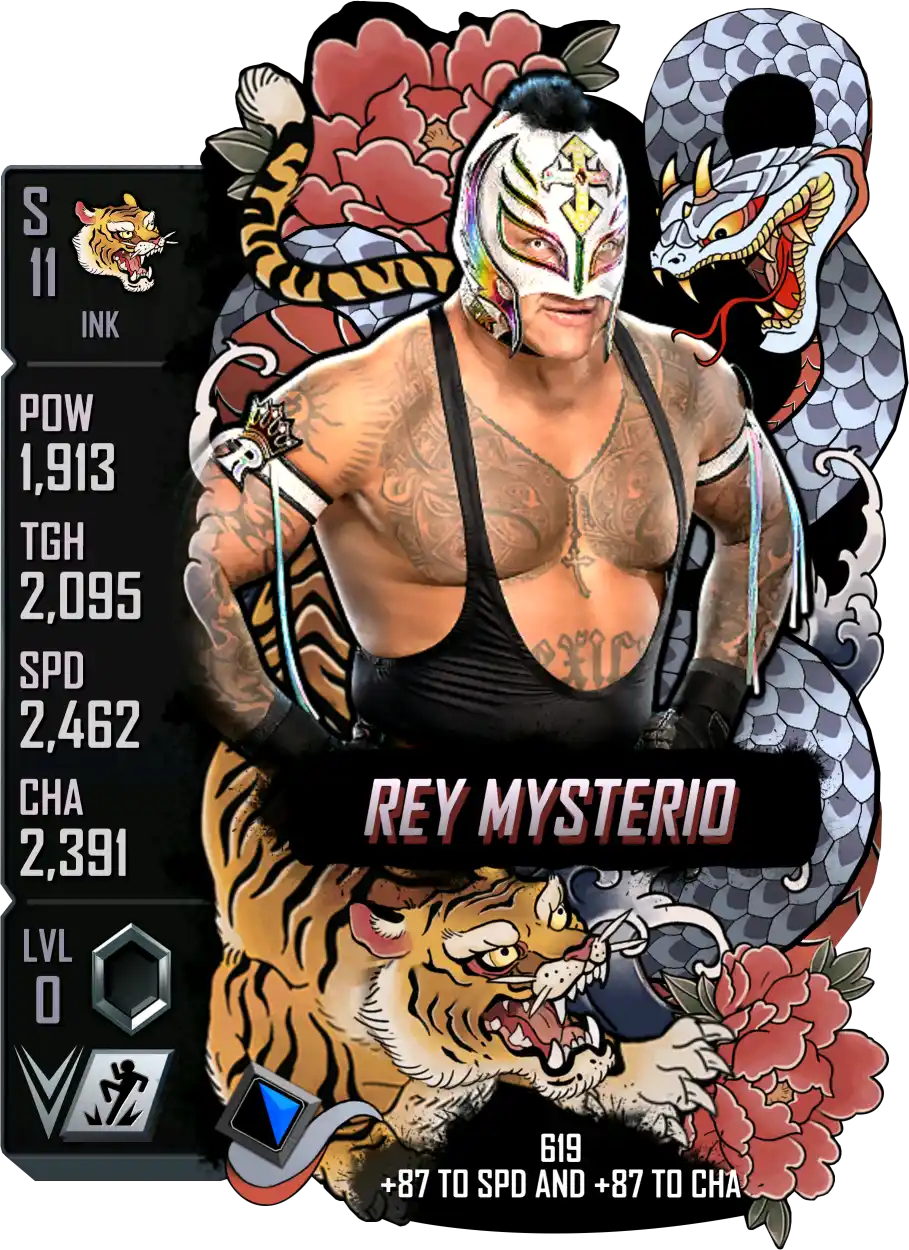 Ink, Rey Mysterio, Standard Card from WWE Supercard