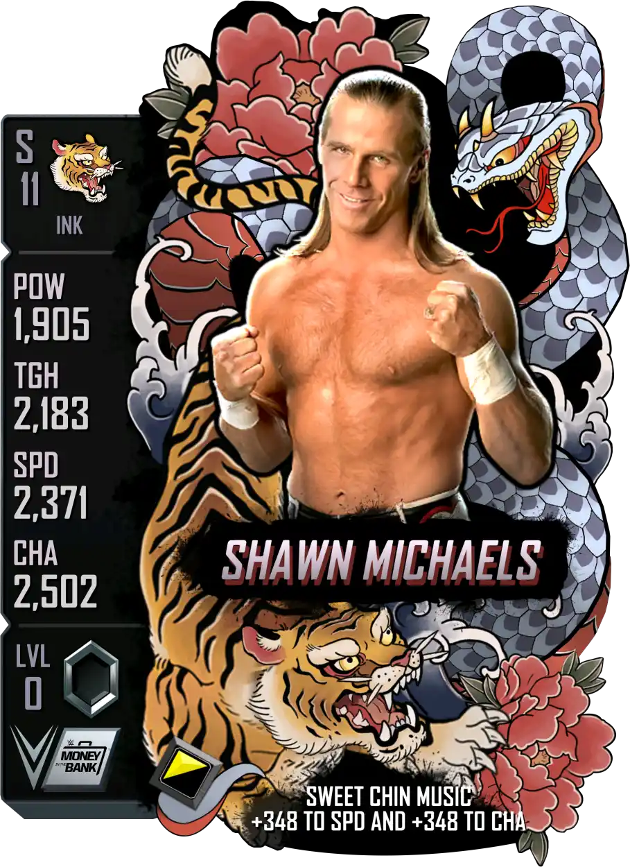 Ink, Shawn Michaels, Standard Card from WWE Supercard