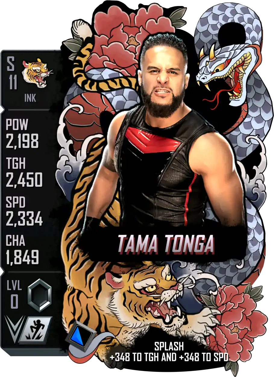 Ink, Tama Tonga, Standard Card from WWE Supercard