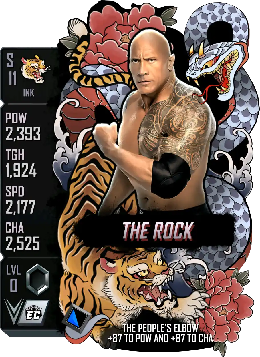 Ink, The Rock, Standard Card from WWE Supercard