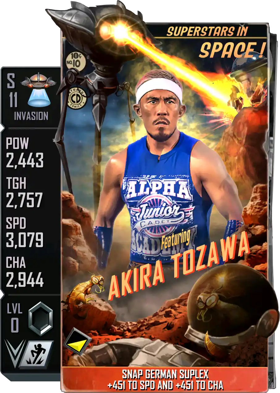 Invasion, Akira Tozawa, Standard Card from WWE Supercard