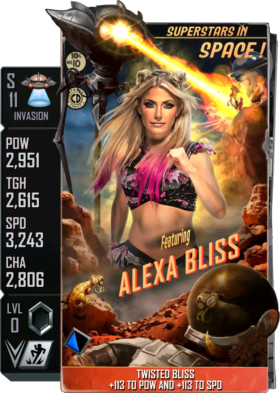 Invasion, Alexa Bliss, Standard Card from WWE Supercard