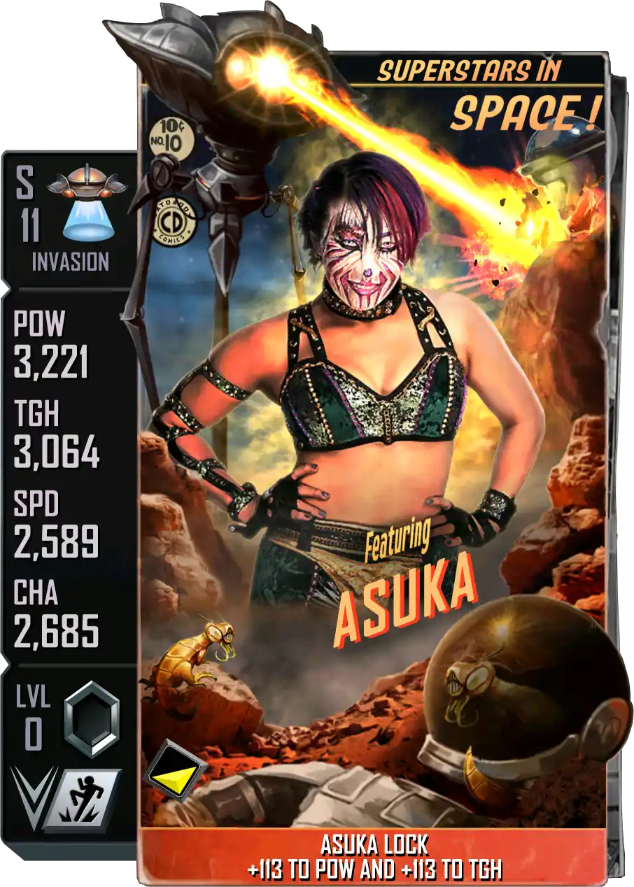 Invasion, Asuka, Standard Card from WWE Supercard